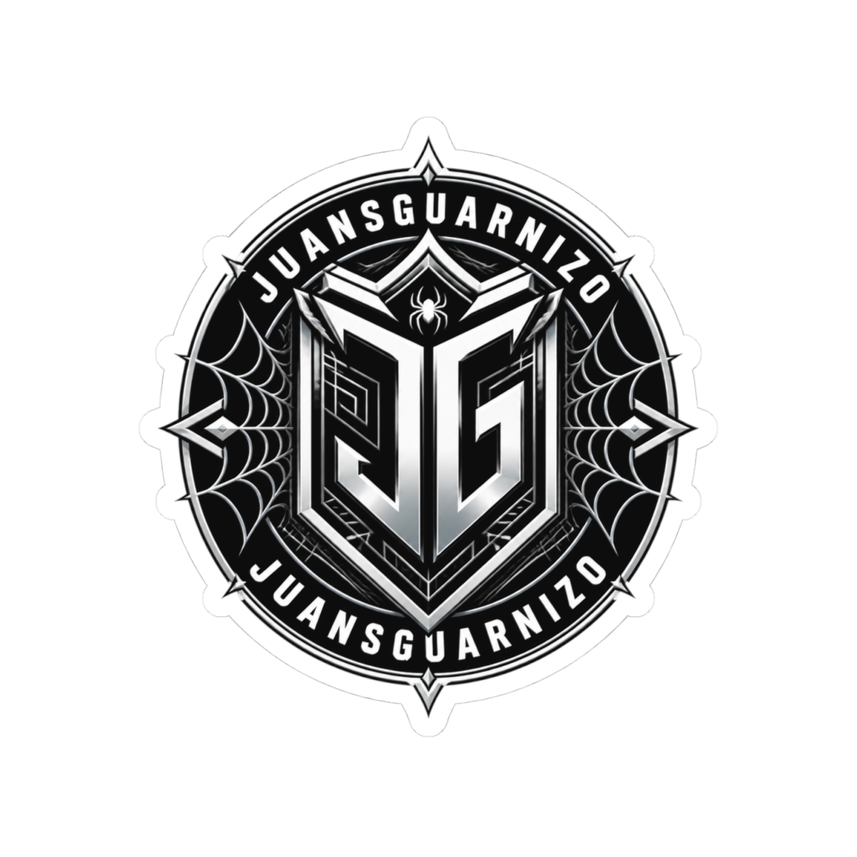 Juan Guarnizo "JUANSGUARNIZO" Sticker - alternate angle 2, merchandise