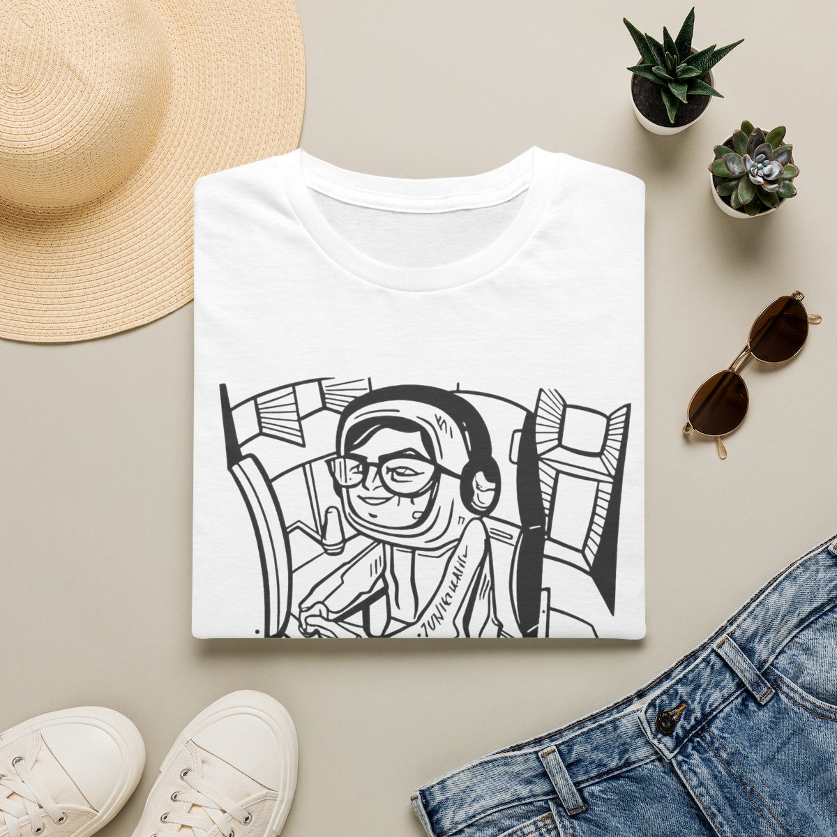Astronaut Cat Illustration T-Shirt | Space Kitty Graphic Tee | Juan Guarnizo