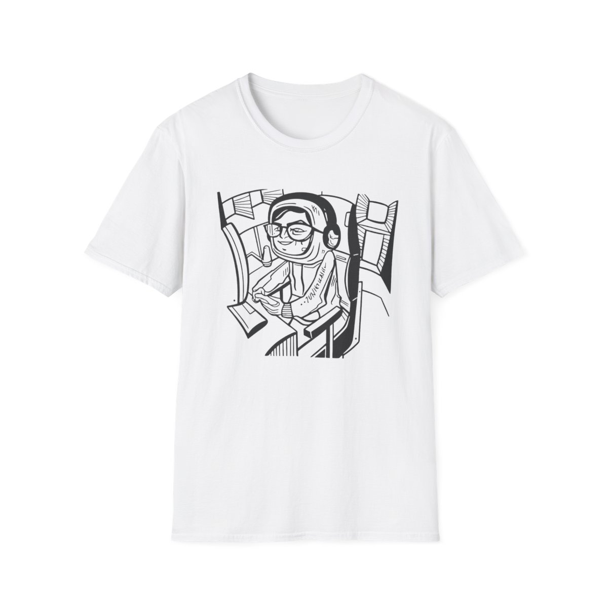 Astronaut Cat Illustration T-Shirt | Space Kitty Graphic Tee | Juan Guarnizo - Official T-Shirts merchandise